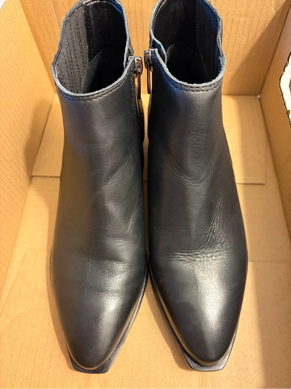 Vince Camuto Black Leather Ankle Booties